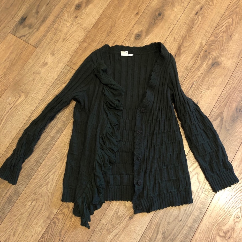 Vintage Anthro Ruffled Cardigan - Picture 2 of 5